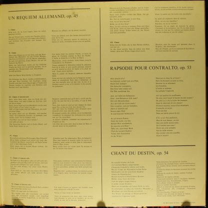 Philips 6701 013 - Un Requiem Allemand - Rapsodie Pour Contralto - Image 4