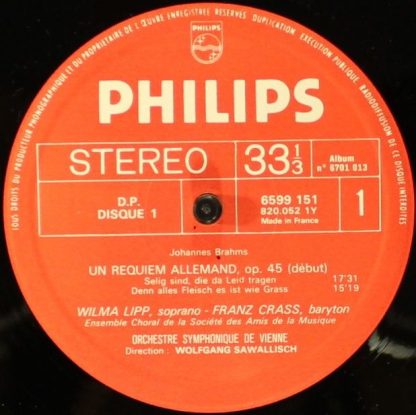 Philips 6701 013 - Un Requiem Allemand - Rapsodie Pour Contralto - Image 5