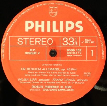 Philips 6701 013 - Un Requiem Allemand - Rapsodie Pour Contralto - Image 7