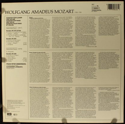 His Master's Voice 7 49626 1 - 1.  Sonaten Für Klavier Und Violi - Image 2