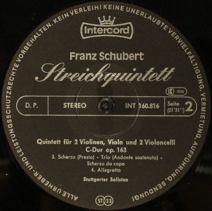 Intercord IC 1109 - Streichquintett C-Dur - Image 4