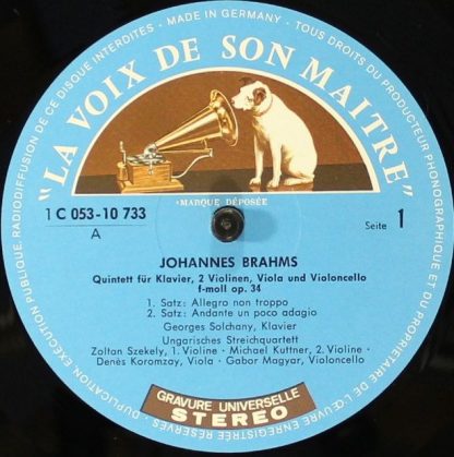 EMI 1 C 053-10733 - Quintett Für Klavier, Zwei Violinen, Viola U - Image 3