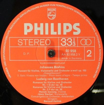 Philips 92 958 - Doppelkonzert / Die Romanzen Für Violine Und Or - Image 4
