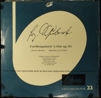 Opera 1106 - Forellenquintett  A-Dur Op. 114 "Trout"-Quintett Qu