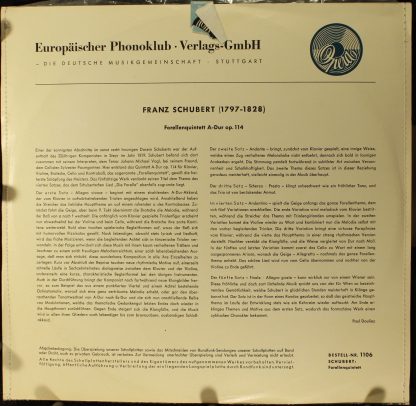 Opera 1106 - Forellenquintett  A-Dur Op. 114 "Trout"-Quintett Qu - Image 2