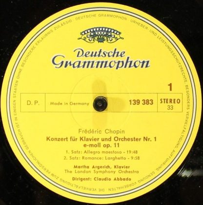 Deutsche Grammophon 139 383 - Concerto Pour Piano N° 1 En Mi Min - Image 5