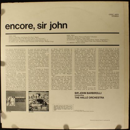 Cadisa Cáceres Discos S. A. GGC 4076 - 'Encore, Sir John'/Sir Jo - Image 2