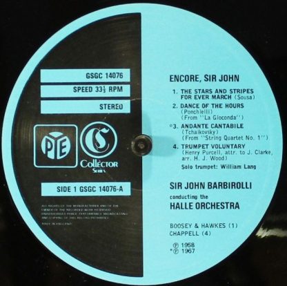 Cadisa Cáceres Discos S. A. GGC 4076 - 'Encore, Sir John'/Sir Jo - Image 3
