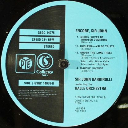 Cadisa Cáceres Discos S. A. GGC 4076 - 'Encore, Sir John'/Sir Jo - Image 4