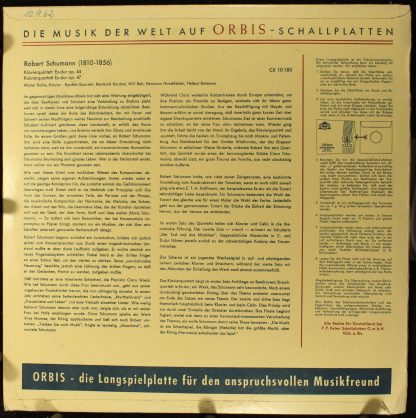 Orbis CX 10180 - Klavierquintett Es-Dur Op.44 / Klavierquartett - Image 2