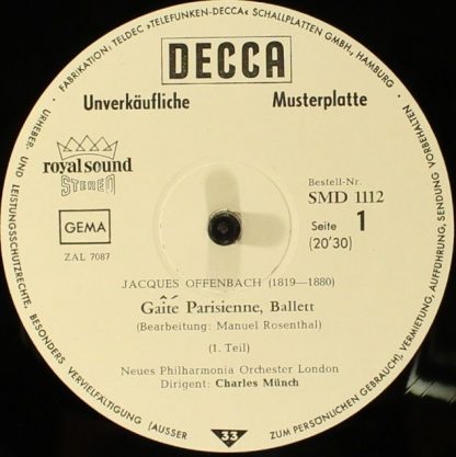 DECCA SMD 1112 - Gaité Parisienne - Image 3