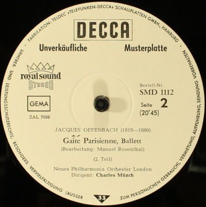 DECCA SMD 1112 - Gaité Parisienne - Image 4