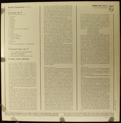 Philips SAL3630 - Carnaval, Op. 9 / Fantasie C-Dur, Op. 17 - Image 2