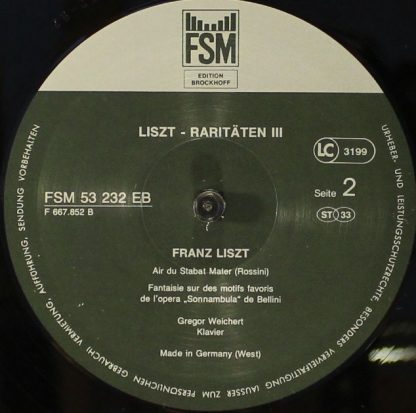 FSM Edition Brockhoff FSM 53 232 EB - Liszt-Raritäten III - Image 4