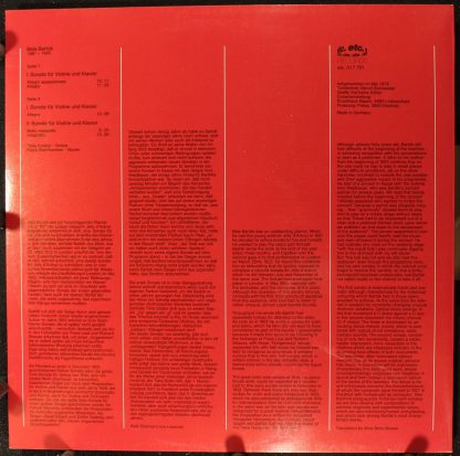 Etc. Records 017 701 - I. Sonate Für Violine Und Klavier / II. S - Image 2