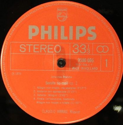 Philips 9500 066 - Piano Sonata, Op. 2 / Variations On A Theme B - Image 3