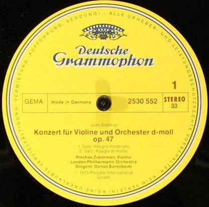 Deutsche Grammophon 2530 552 - Violinkonzert / Violinromanzen - Image 4