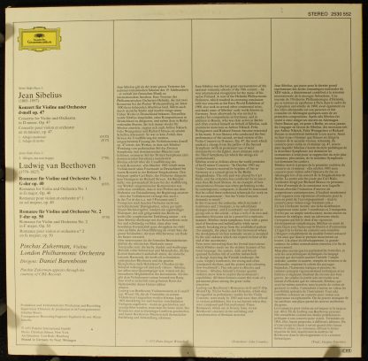 Deutsche Grammophon 2530 552 - Violinkonzert / Violinromanzen - Image 2