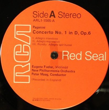 RCA Red Seal ARL1-1565 - Paganini: Concerto No. 1 In D, Mendelss - Image 5