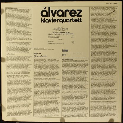 Bellaphon 68 01 003 - Klavierquartett C-Moll Op. 60 - Image 2