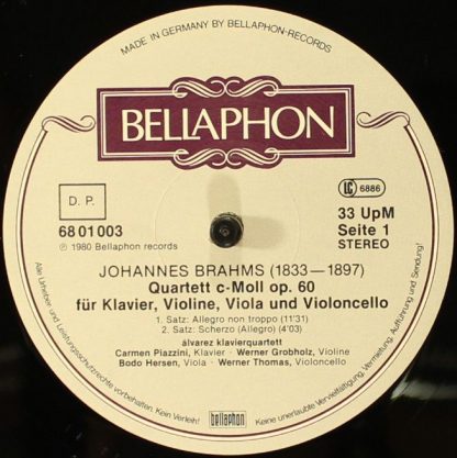 Bellaphon 68 01 003 - Klavierquartett C-Moll Op. 60 - Image 5