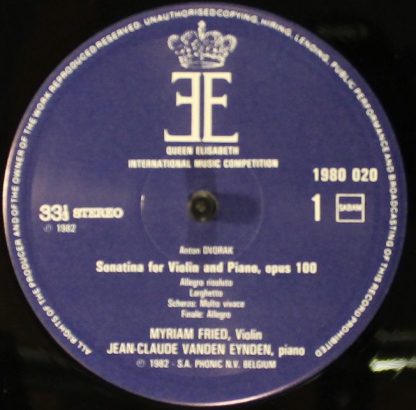 Queen Elisabeth Competition 1980 020 - Sonatina For Violin And P - Image 3