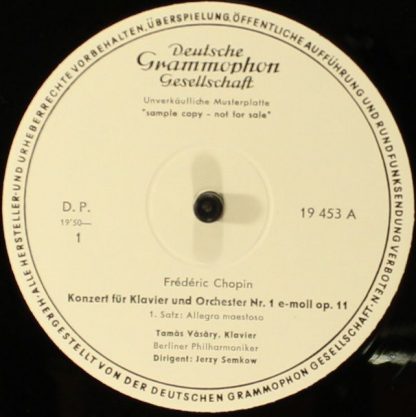 Deutsche Grammophon LPEM 19 453 - Klavierkonzert Nr. 1 E-moll ∙ - Image 4