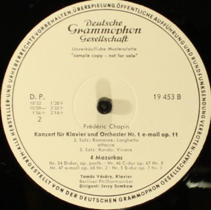 Deutsche Grammophon LPEM 19 453 - Klavierkonzert Nr. 1 E-moll ∙ - Image 3