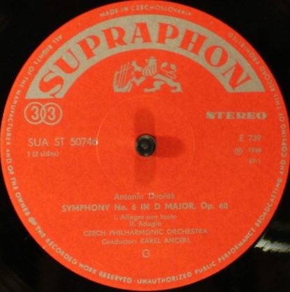 Supraphon 50 746 - Symphony No. 6 In D Major - Image 4