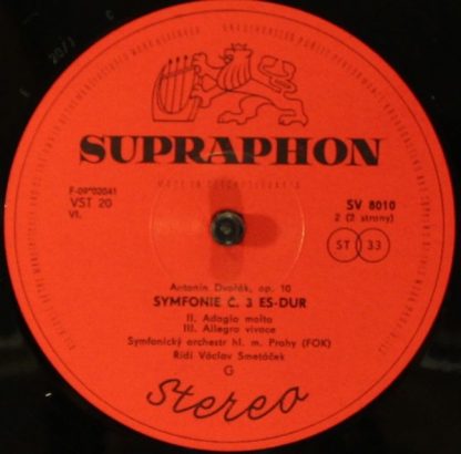 Supraphon SV 8010 - Symfonie č. 3 Es-Dur - Image 3