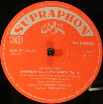 Supraphon SUA ST 50774 - Symphony No. 2 - Image 3