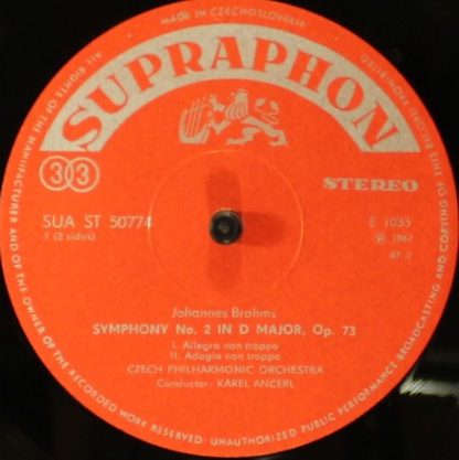 Supraphon SUA ST 50774 - Symphony No. 2 - Image 4