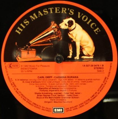His Master's Voice 1A 027 29 0476 1 - Carmina Burana - Image 4
