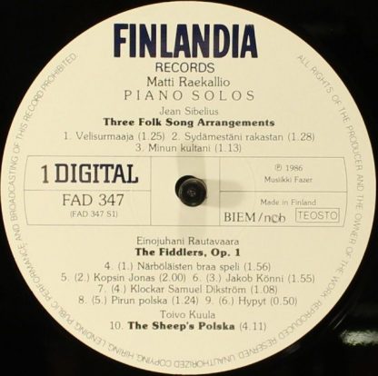 Finlandia Records FAD 347 - Three Folk Song Arrangements, Pétrou - Image 3