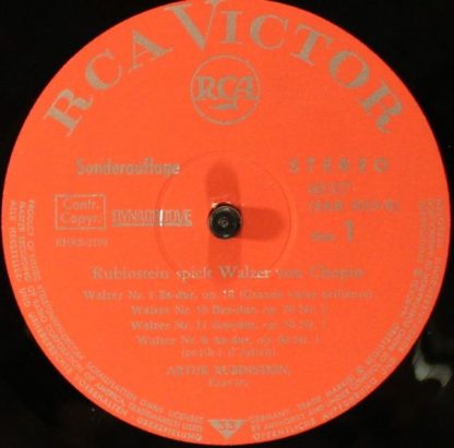 RCA Victor 60327 (SAR 5019-E) - Rubinstein spielt Walzer von Cho - Image 3