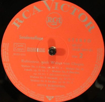 RCA Victor 60327 (SAR 5019-E) - Rubinstein spielt Walzer von Cho - Image 4