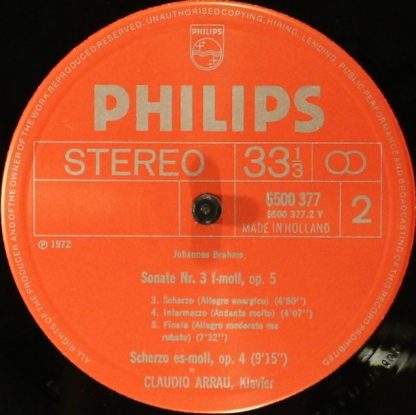 Philips 6500 377 - Sonate Nr. 3 / Scherzo, Op. 4 - Image 4