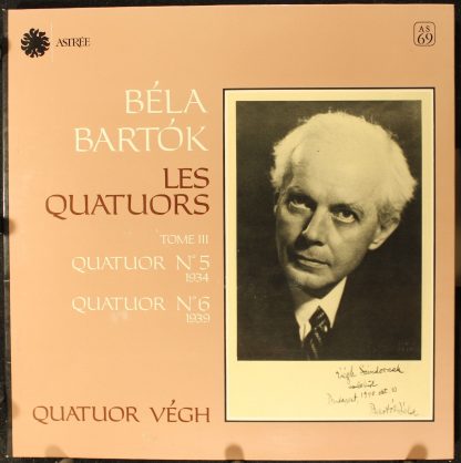 Astree AS 69 - Les Quatuors - Tome III: Quatuor N° 5 (1934) / Qu