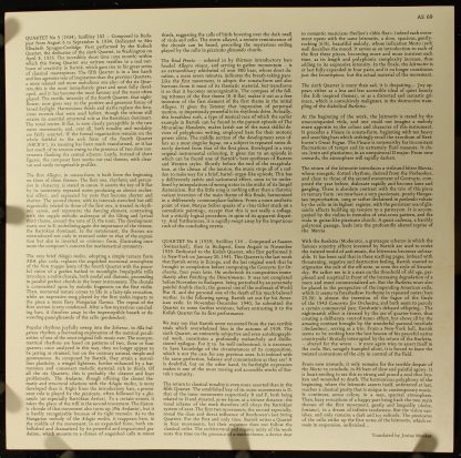 Astree AS 69 - Les Quatuors - Tome III: Quatuor N° 5 (1934) / Qu - Image 6