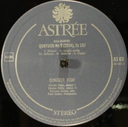 Astree AS 69 - Les Quatuors - Tome III: Quatuor N° 5 (1934) / Qu - Image 8