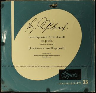 Opera 1027 - Streichquartett Nr.14 d-moll Op. Posth "Der Tod Und
