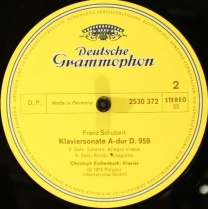 Deutsche Grammophon 2530 372 - Sonate A-Dur = In A Major Op. Pos - Image 6