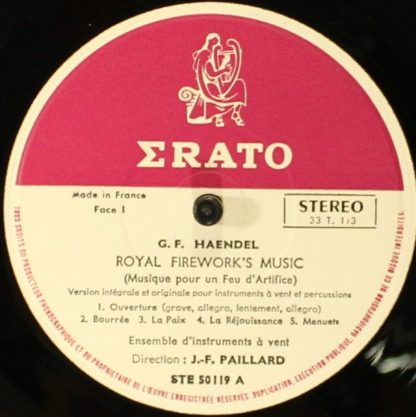 Erato STE 50119 - Royal Firework's Music - Image 3