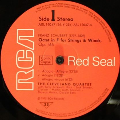 RCA Red Seal ARL1-1047 - Octet For Strings And Winds, Op. 166 - Image 3