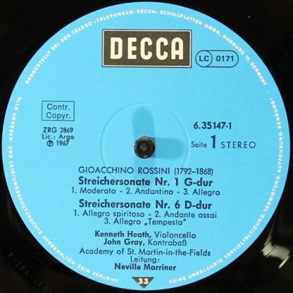 DECCA DK 11568/1-2 - Streichersonaten Nr. 1-6, Streichquartett D - Image 8