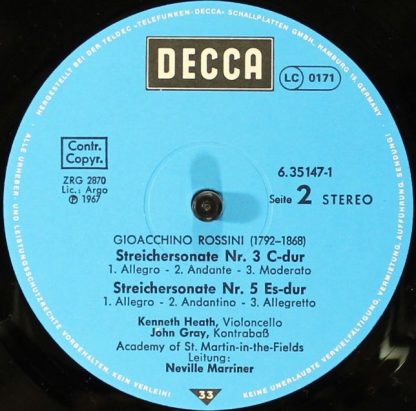 DECCA DK 11568/1-2 - Streichersonaten Nr. 1-6, Streichquartett D - Image 5