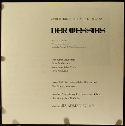 DECCA 6.35292 EK - Der Messias. Vollständige Fassung In Der Orig - Image 9