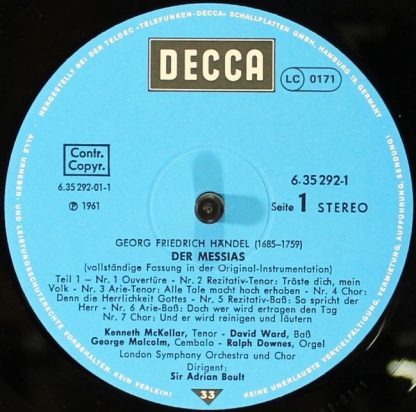 DECCA 6.35292 EK - Der Messias. Vollständige Fassung In Der Orig - Image 7