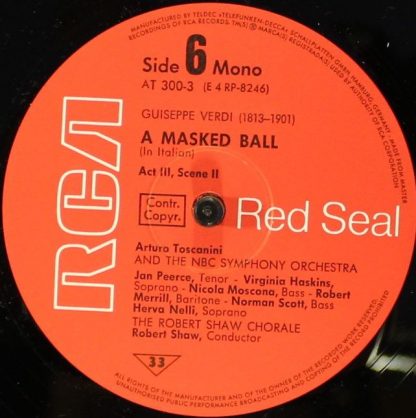 RCA Red Seal AT 300 / 1-3 - Un Ballo In Maschera - Image 9