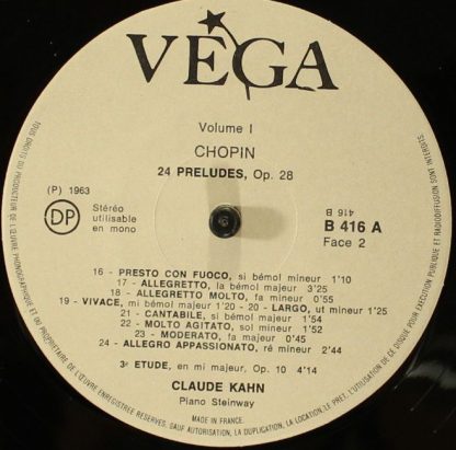 VEGA B 416/18 - 24 Préludes - 1ère Ballade - Concerto N° 1 / Rha - Image 8